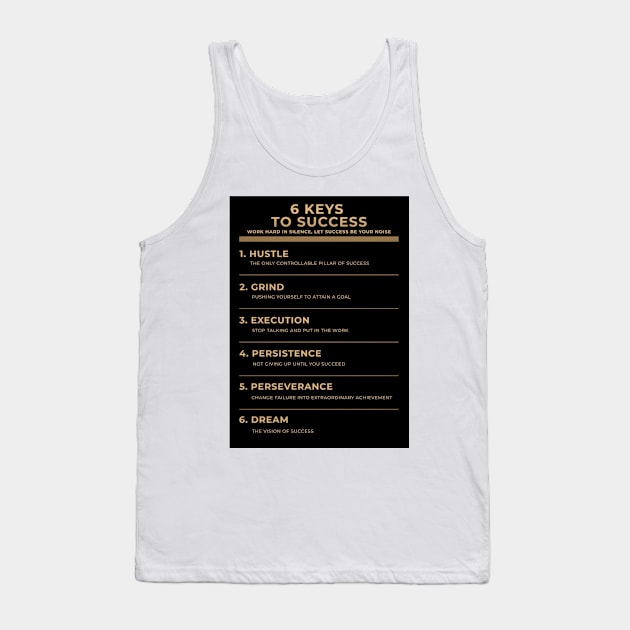 6 Keys To Succes Tank Top by FREAC